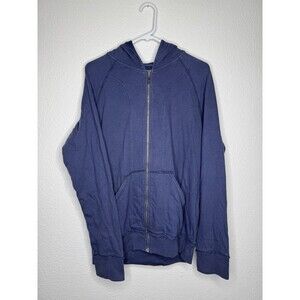 Vintage RAILS Hoodie Mens XL Hooded Full Zip Sweater Blue Outerwear USA Solid